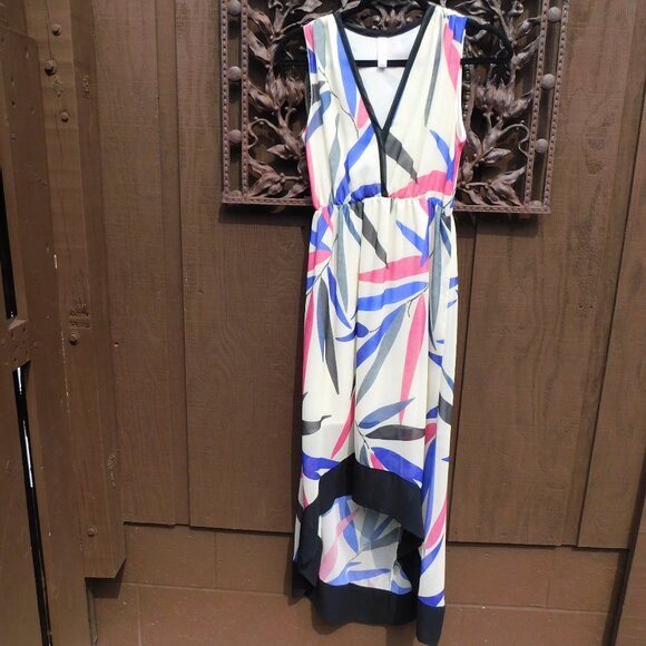Vintage Anthropologie Sweet Pea S Mod Abstract Print Hi-lo Maxi Dress - Picture 1 of 5